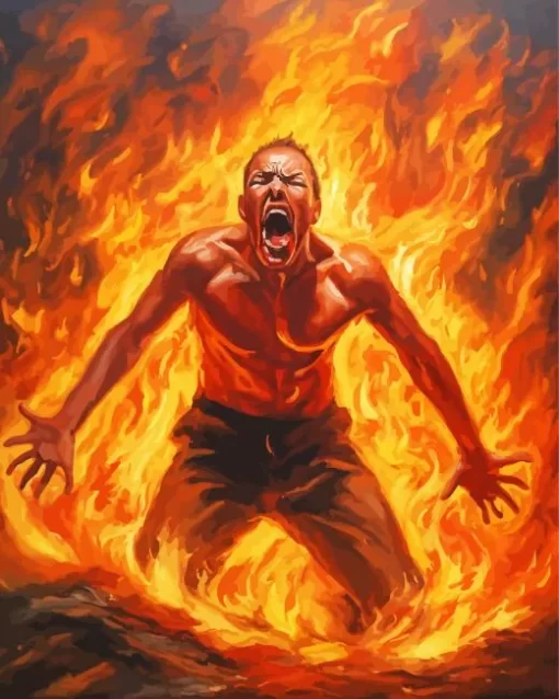 Burning Man Screaming Diamond Painting