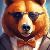 Classy Gangsta Bear Diamond Painting