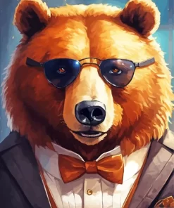 Classy Gangsta Bear Diamond Painting