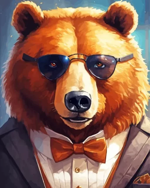 Classy Gangsta Bear Diamond Painting