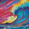 Colorful Great Wave Diamond Painting