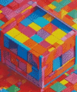 Colorful Rubiks Cube Diamond Painting