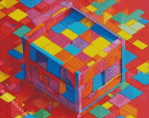 Colorful Rubiks Cube Diamond Painting