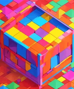 Colorful Rubiks Cube Diamond Painting