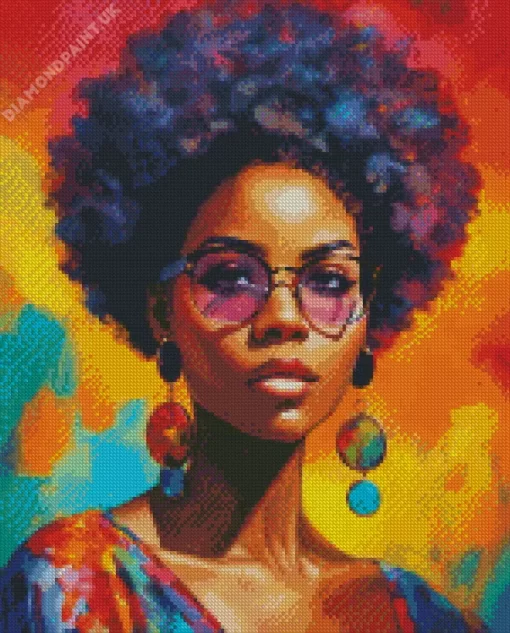 Cool Afro Lady Diamond Painting