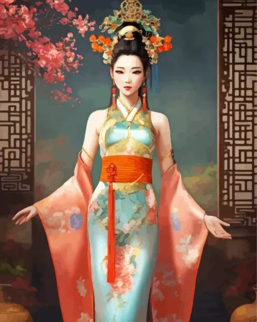 Cool Fantasy Chinese Girl Diamond Painting