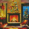 Cool Fireplace Romantic Art Diamond Painting