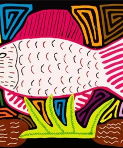 Cool Fish Mola Diamond Painting