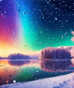 Cool Frozen Lake Art Diamond Painting