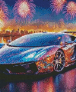 Cool Galaxy Beautiful Lamborghini Diamond Painting