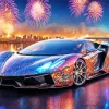 Cool Galaxy Beautiful Lamborghini Diamond Painting