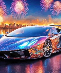 Cool Galaxy Beautiful Lamborghini Diamond Painting