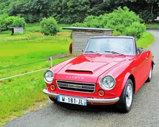 Cool Red Fairlady Datsun Diamond Painting