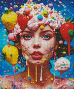 Cool Sugar Candy Girl Art Diamond Painting