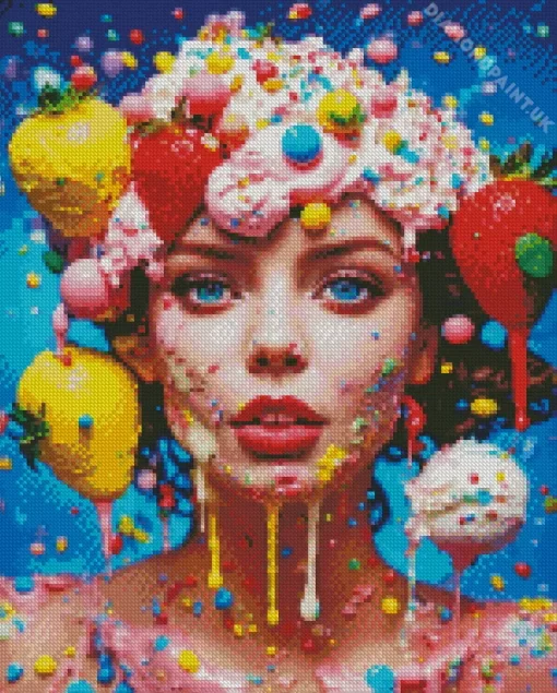 Cool Sugar Candy Girl Art Diamond Painting