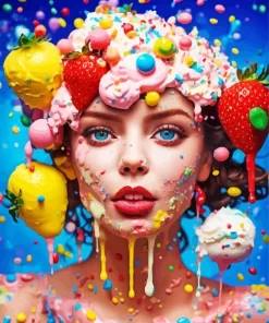 Cool Sugar Candy Girl Art Diamond Painting