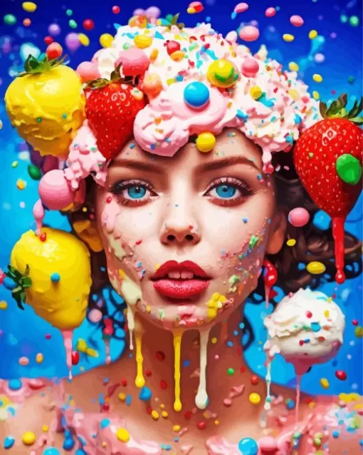 Cool Sugar Candy Girl Art Diamond Painting