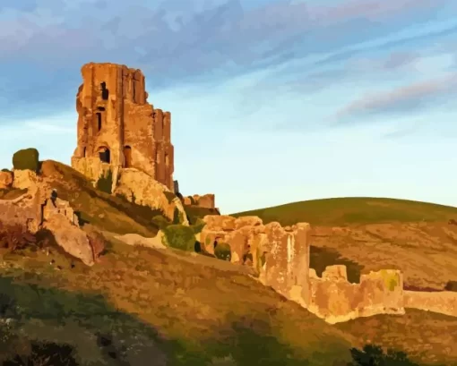 Corfe Castle Diamond Painting