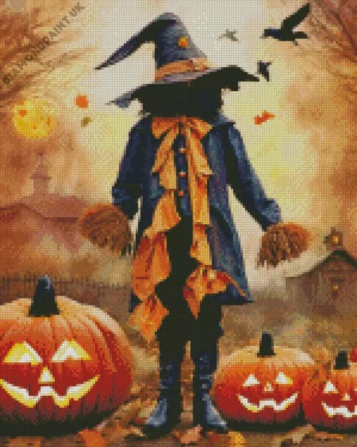 Creepy Scarecrow Diamond Painting