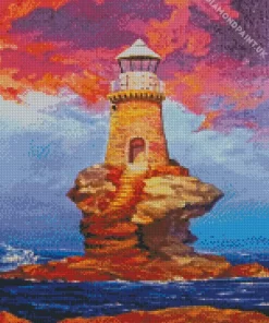 Cute Tourlitis Lighthouse Diamond Painting