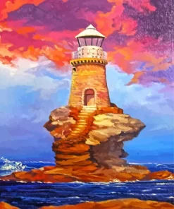 Cute Tourlitis Lighthouse Diamond Painting