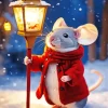 Cute Christmas Mouse Diamond Painting