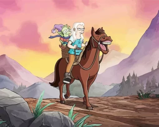 Disenchantment Bean And Elfo Diamond Painting