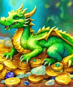 Emerald Dragon Diamond Painting