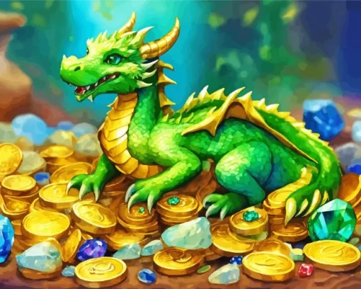 Emerald Dragon Diamond Painting