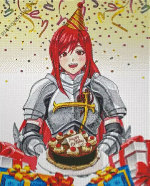 Erza Fairy Tail Birthday Diamond Painting