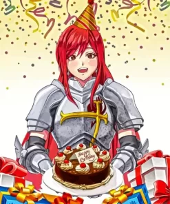 Erza Fairy Tail Birthday Diamond Painting