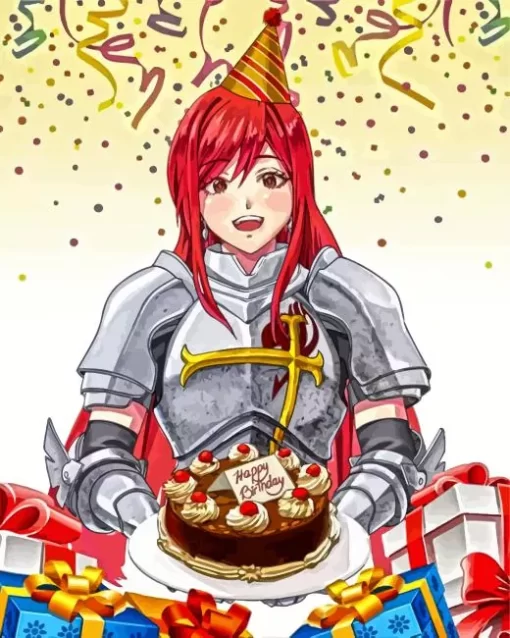 Erza Fairy Tail Birthday Diamond Painting