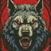 Evil Black Wolf Art Diamond Painting