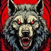 Evil Black Wolf Art Diamond Painting