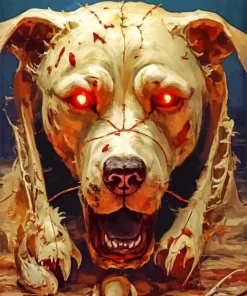 Evil Dog Head Diamond Painting