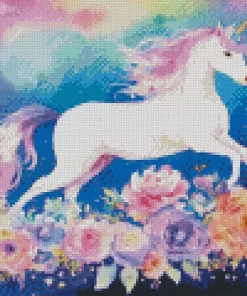 Fabulous Unicorn Floral Art Diamond Painting