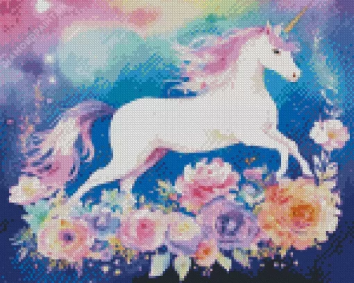 Fabulous Unicorn Floral Art Diamond Painting