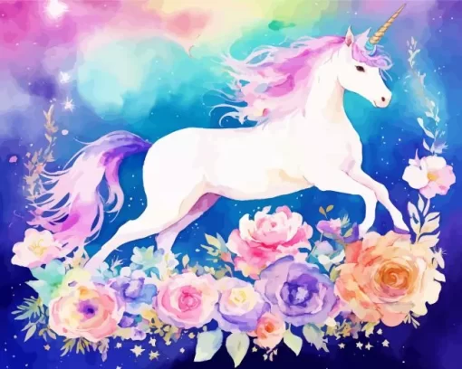 Fabulous Unicorn Floral Art Diamond Painting