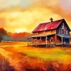 Fall Farmhouse Art Diamond Painting