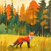 Fall Fox Diamond Painting