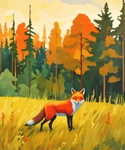 Fall Fox Diamond Painting