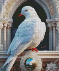 Fancy White Pigeon Diamond Painting