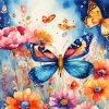 Fantasy Butterflies And Flowers Diamond Painting