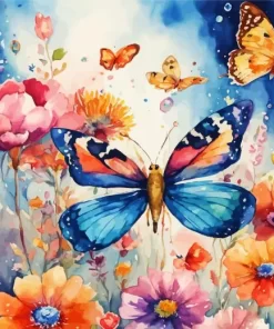 Fantasy Butterflies And Flowers Diamond Painting