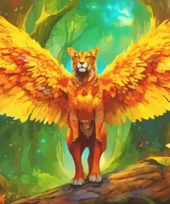 Fantasy Tiger With Wings Diamond Painting