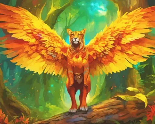 Fantasy Tiger With Wings Diamond Painting