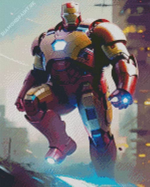 Fat Iron Man Diamond Painting