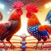 Fighter Chickens Art Diamond Painting