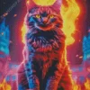 Fire Cat Diamond Painting