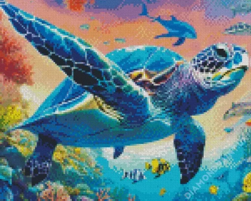 Fish And Turtle Art Diamond Painting